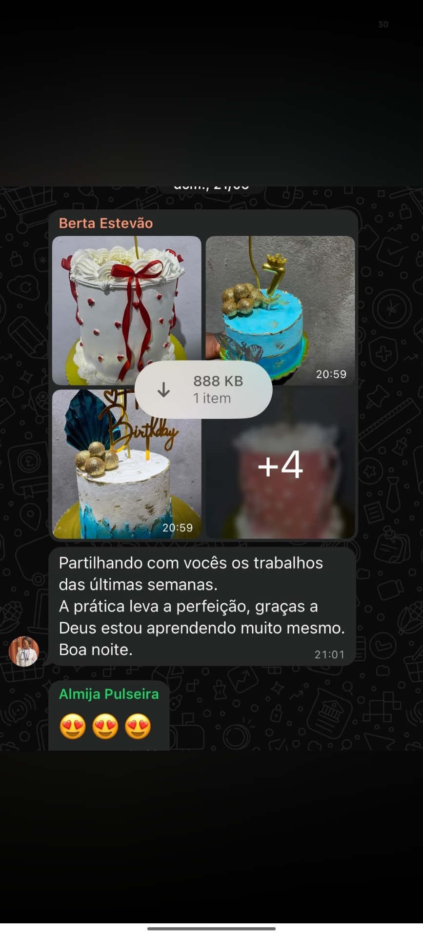 Bolo feito por Berta Estevão