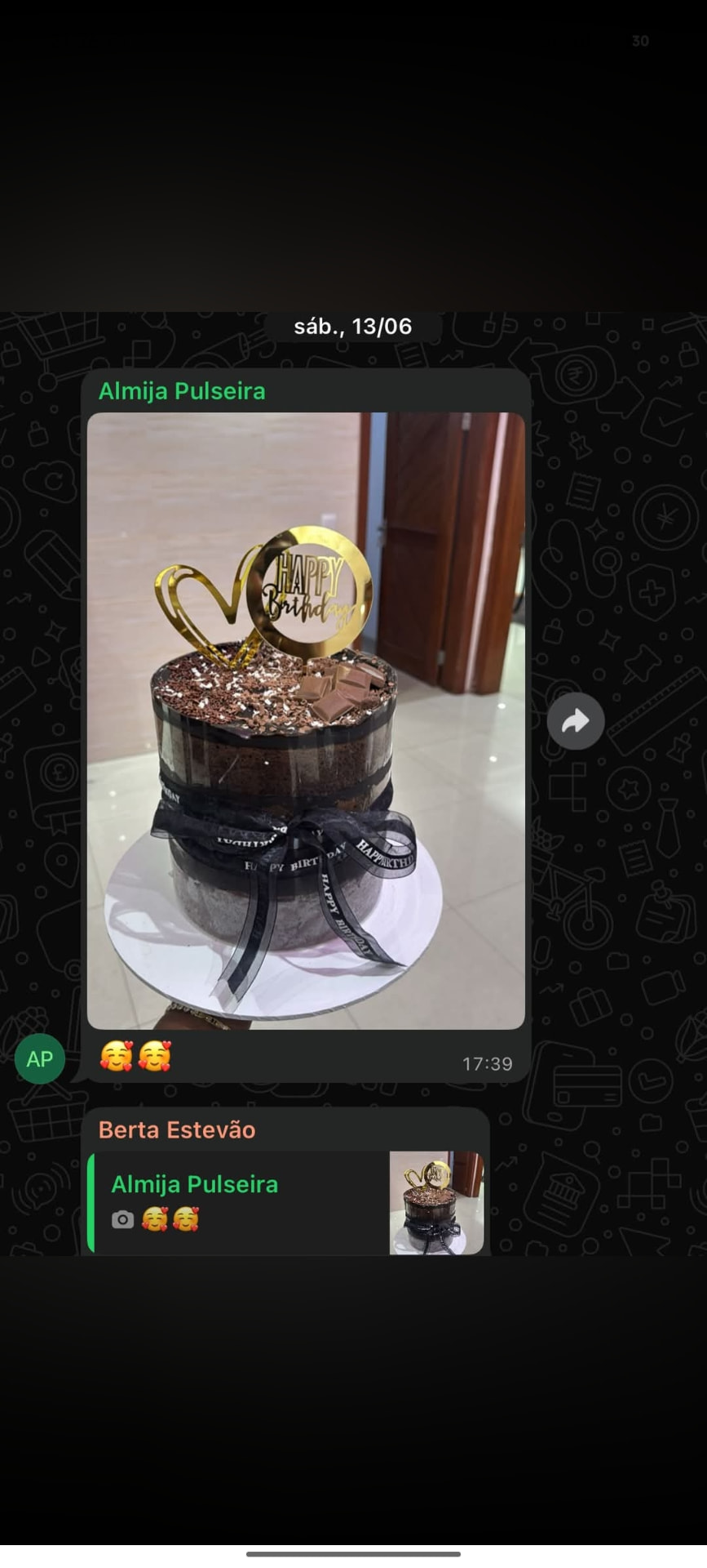 Bolo feito por Almija Pulseira