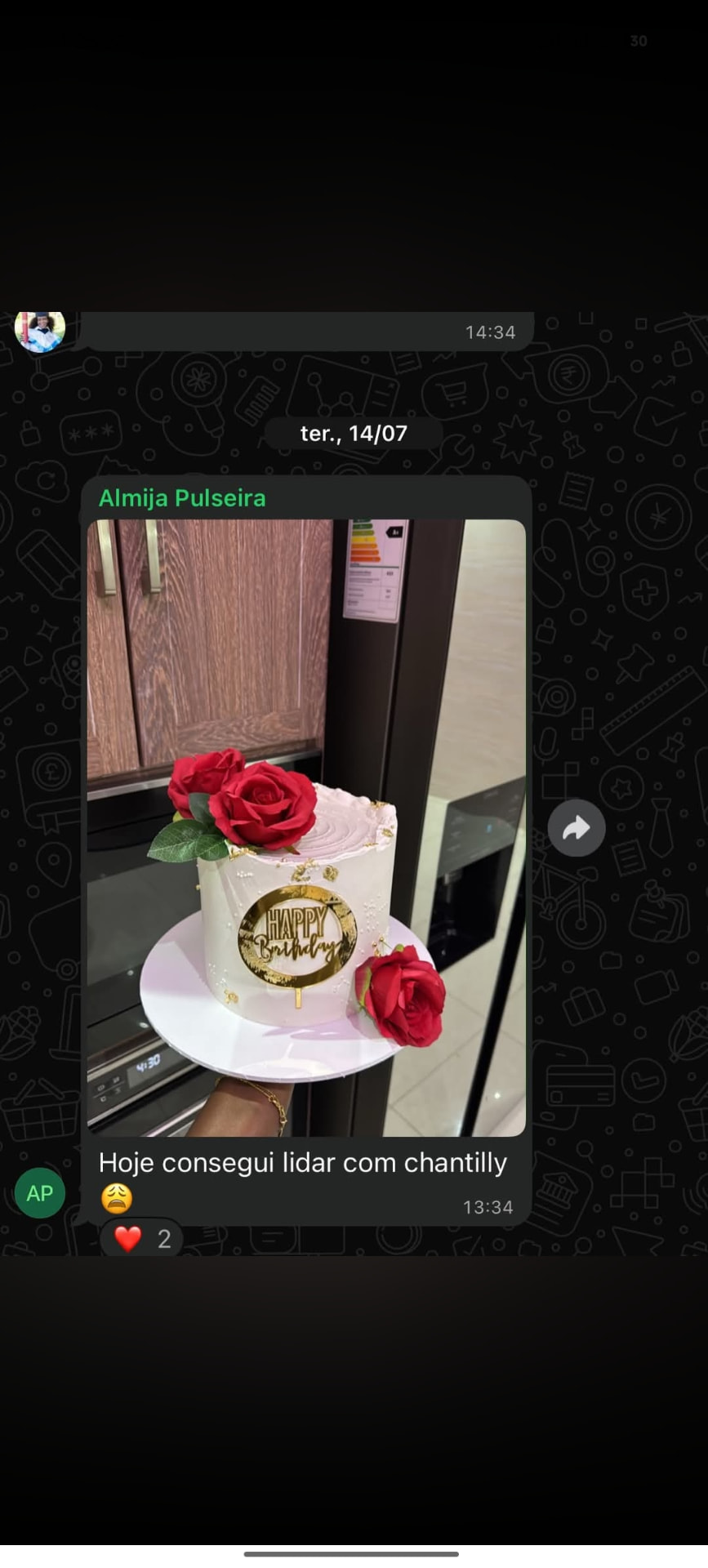 Bolo feito por Almija Pulseira